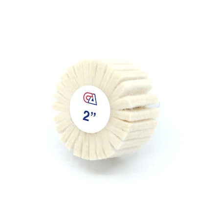 Continental Abrasives 2" x 1" x 1/4" Wool Felt Flap Wheel FW-FELT21